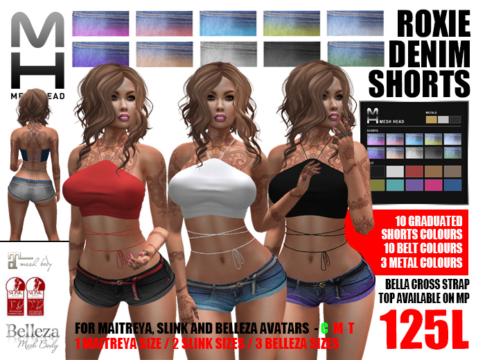 Mesh Head - Roxie Denim Shorts DEMO