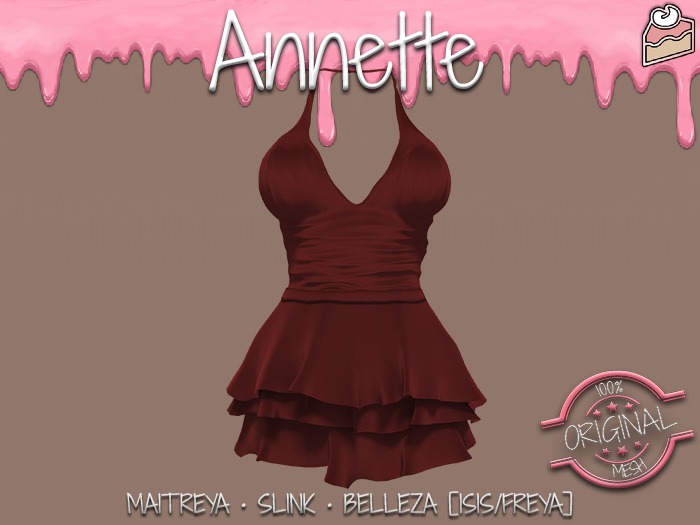 !PCP :: Annette Swimsuit [Sangria]