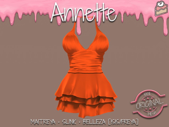 !PCP :: Annette Swimsuit [Orange]