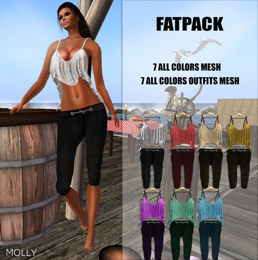 Braham Design FATPACK MOLLY Capri OutfitsMesh