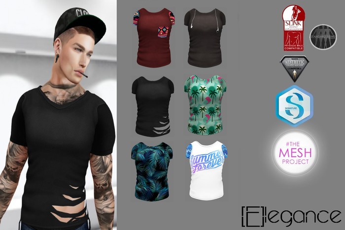 [E]legance  T-Shirt Fun Color " Summer Guy "