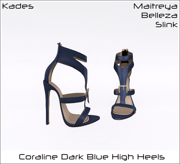 Coraline High Heels Dark Blue