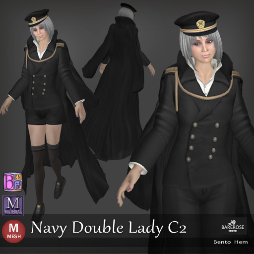 ::: B@R ::: Navy Double Lady C2 (Bento Hem)