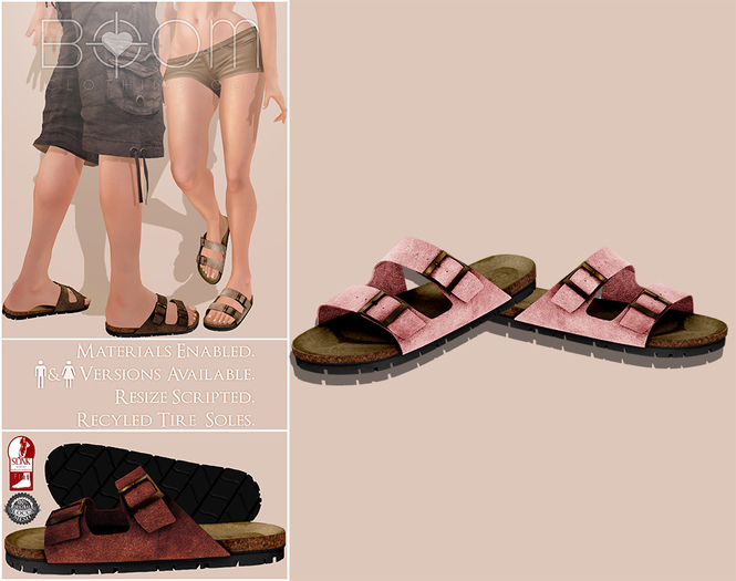 *BOOM* Tired Sole Sandals Ladies (salmon)