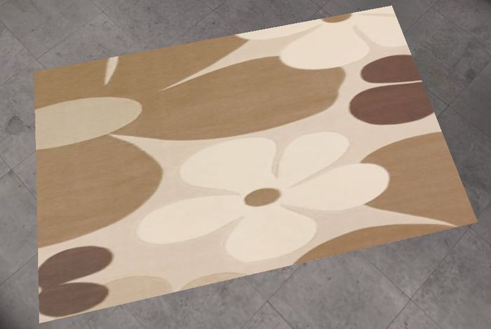 Dee'sign Rug flower cream/ brown