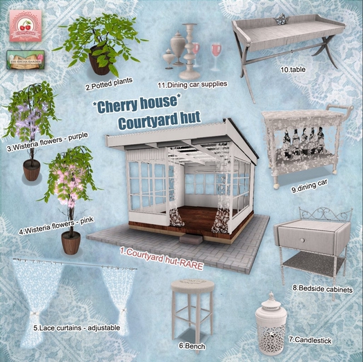 7.Cherry house-Courtyard hut-Candlestick