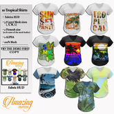 AmAzINg CrEaTiOnS 10 Tropical Male V-Neck Shirts (VINTAGE) Promo price!