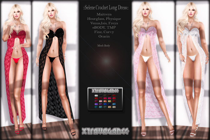 ::XT:: - Selene Crochet Long Dress