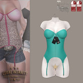 Legal Insanity - Layla teal corset