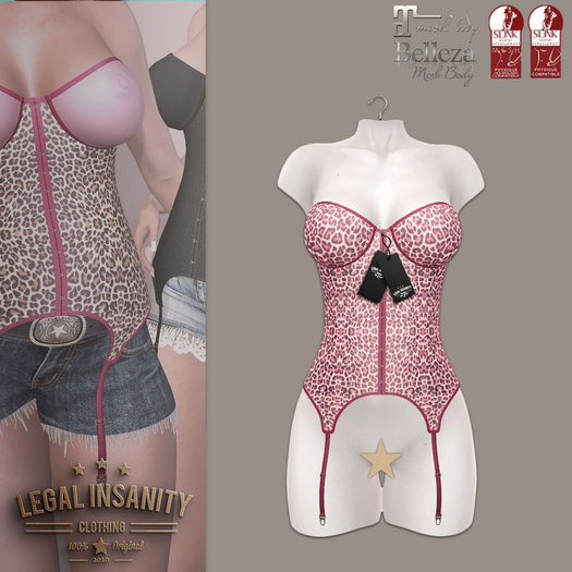 Legal Insanity - Layla leo pink corset