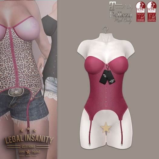 Legal Insanity - Layla cherry lace corset