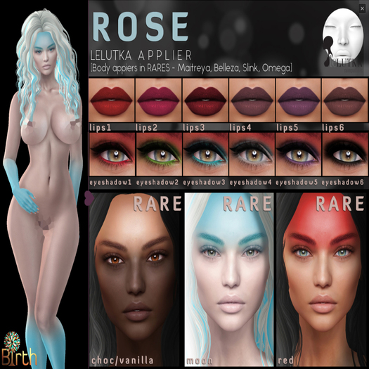 *Birth* Lelutka Hud - Rose (GG Aug) - Lips6