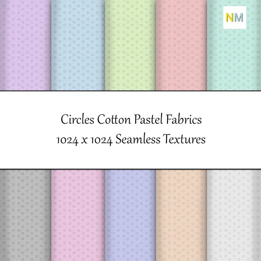 Second Life Marketplace Circles Cotton Seamless Fabric Textures NM