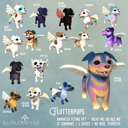 lassitude & ennui Flutterpups white