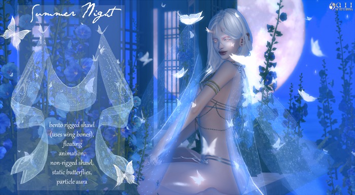 + Summer Night Shawl & Butterflies + {aii}