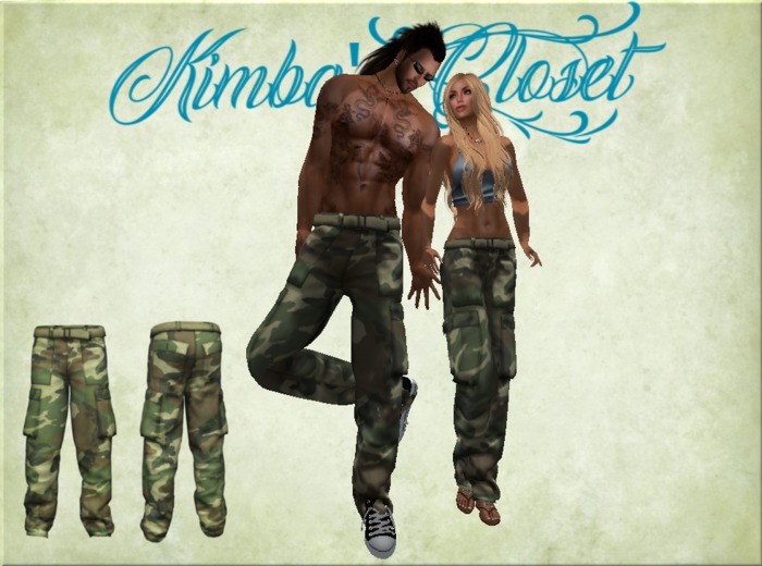 Mens Cargo Pants XS Camo & Dark Camo