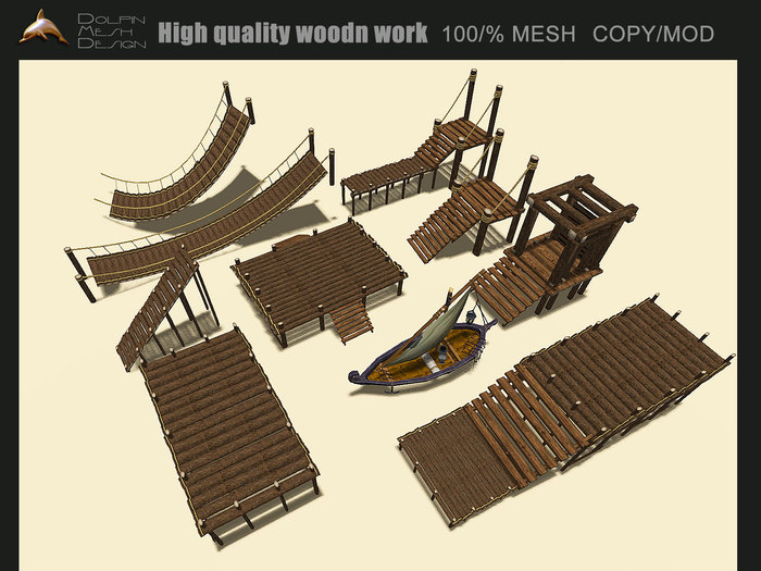 [Dolphin Design] 10 High quality woodn work