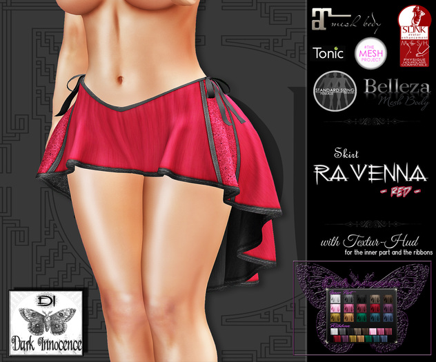 ~Dark Innocence~ Skirt I Ravenna Red with HUD