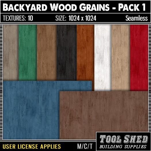 Tool Shed - Backyard Wood Grains - Pack 1