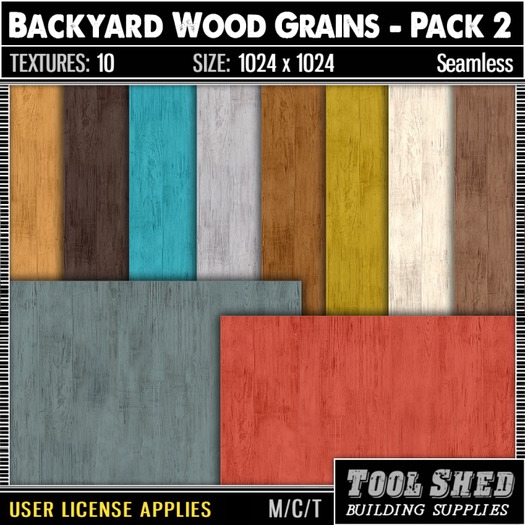 Tool Shed - Backyard Wood Grains - Pack 2