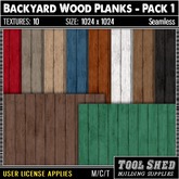Tool Shed - Backyard Wood Planks - Pack 1