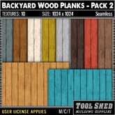 Tool Shed - Backyard Wood Planks - Pack 2