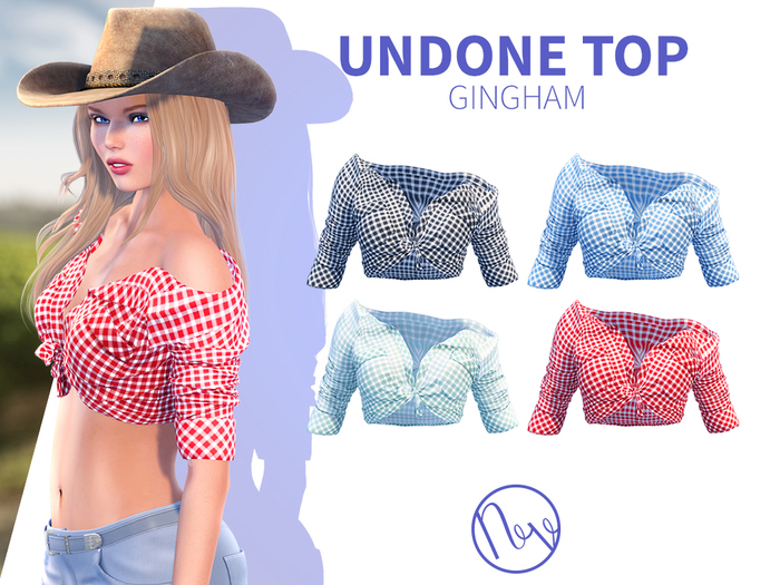 neve top - undone gingham