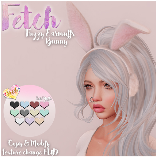 [Fetch] Fuzzy Ear Muffs - Bunny (Wear me to unpack)