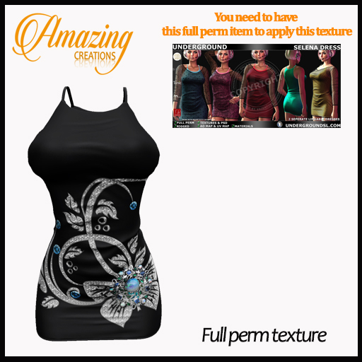 AmAzINg CrEaTiOnS Full Perm Texture SELENA DRESS TX 7
