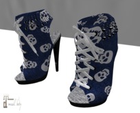 creani sneaker high maitreya heels denim skull blue r