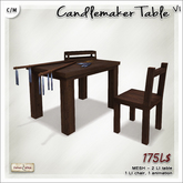 [V/W] Candlemaker Table V1 - Old artisan desk with fresh candles & chair