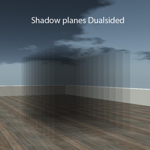 Square Shadow Planes Dual sided