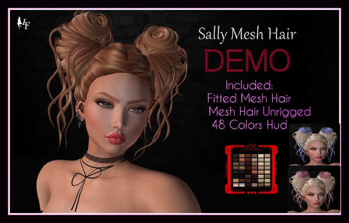 *LF* Demo Sally Mesh Hair/48 Colors Hud