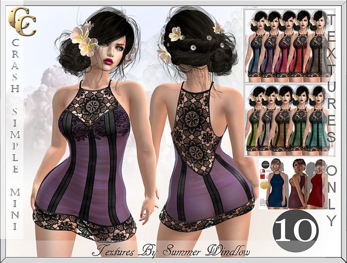 CRASH SIMPLE MINI  DRESS TT1  PACK X 10 - STD RANGE - FULL PERM