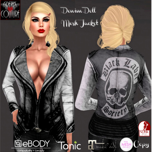 .:GC:. DENIM DOLL MESH JACKET BLS - MAITREYA/ SLINK/BELLEZA