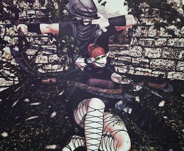*!R.O!* Hunters BENTO Couple Pose w/ Mesh Bow & Arrow