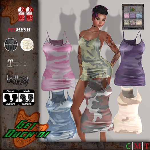 GD - Camo Mini Dress *Texture Change HUD*
