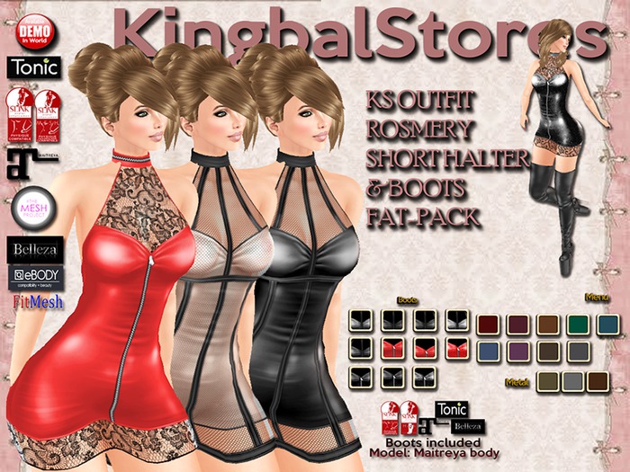 420 KS OUTFIT ROSMERY SHORT HALTER&BOOTS FAT-PACK