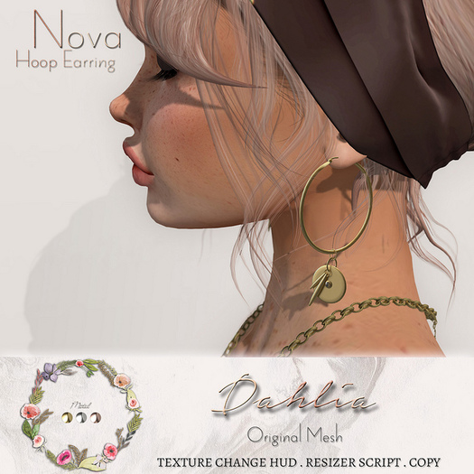 Dahlia - Nova - Hoop Earrings 