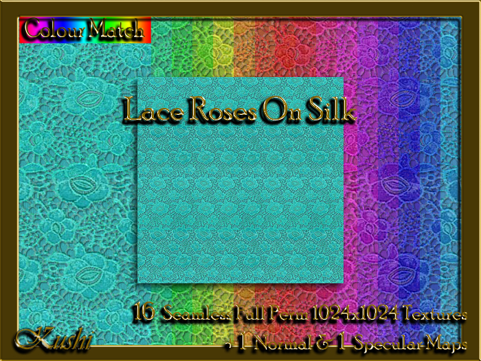 Lace Roses On Silk Seamless Textures