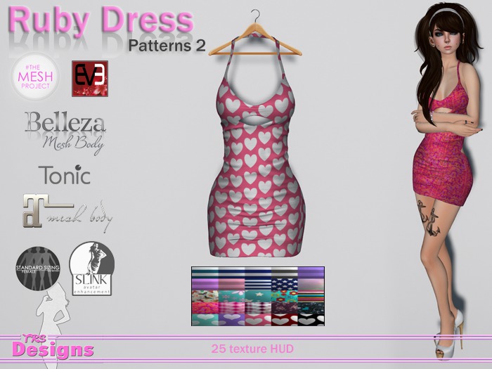 Ruby Dress With Hud Patterns 2