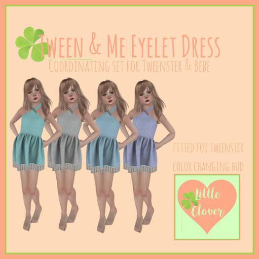 .::Little Clover::.Eyelet Dress~Tweenster