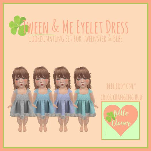 .::Little Clover::.Eyelet Dress~Bebe~Wear to Open!