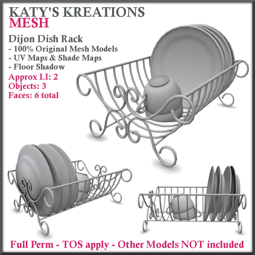 FULL PERM MESH Dijon Dish Rack, Mesh Plate Rack, Mesh Washing Up Rack