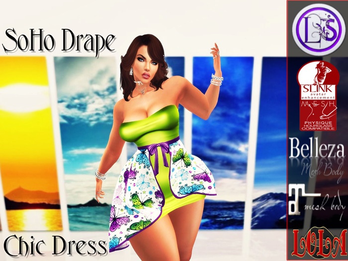 .~LS~SOHO DRAPE CHIC DRESS - 4