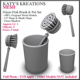 FULL PERM MESH Dijon Dish Brush, Washing Up Brush