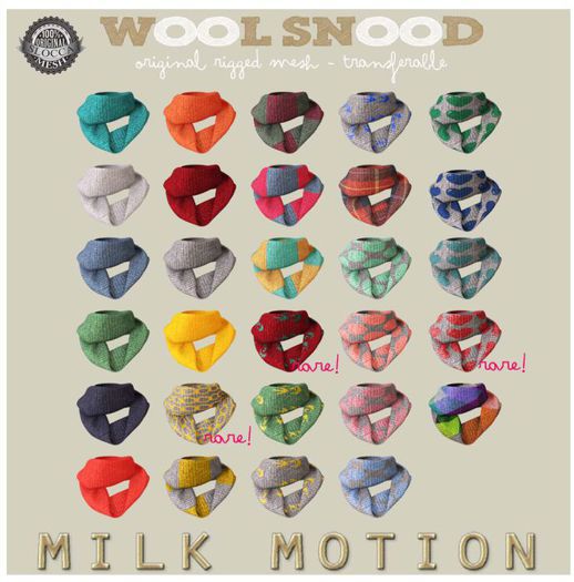 (Milk Motion) wool snood - Chain RARE