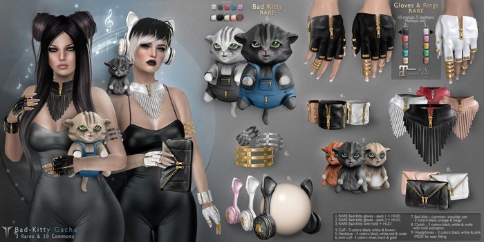 **RE** Bad-Kitty Gloves Pack 1 - RARE