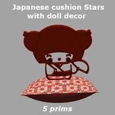 Japanese cushion Stars with doll decor