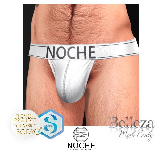 NOCHE. Essential Jockstrap White